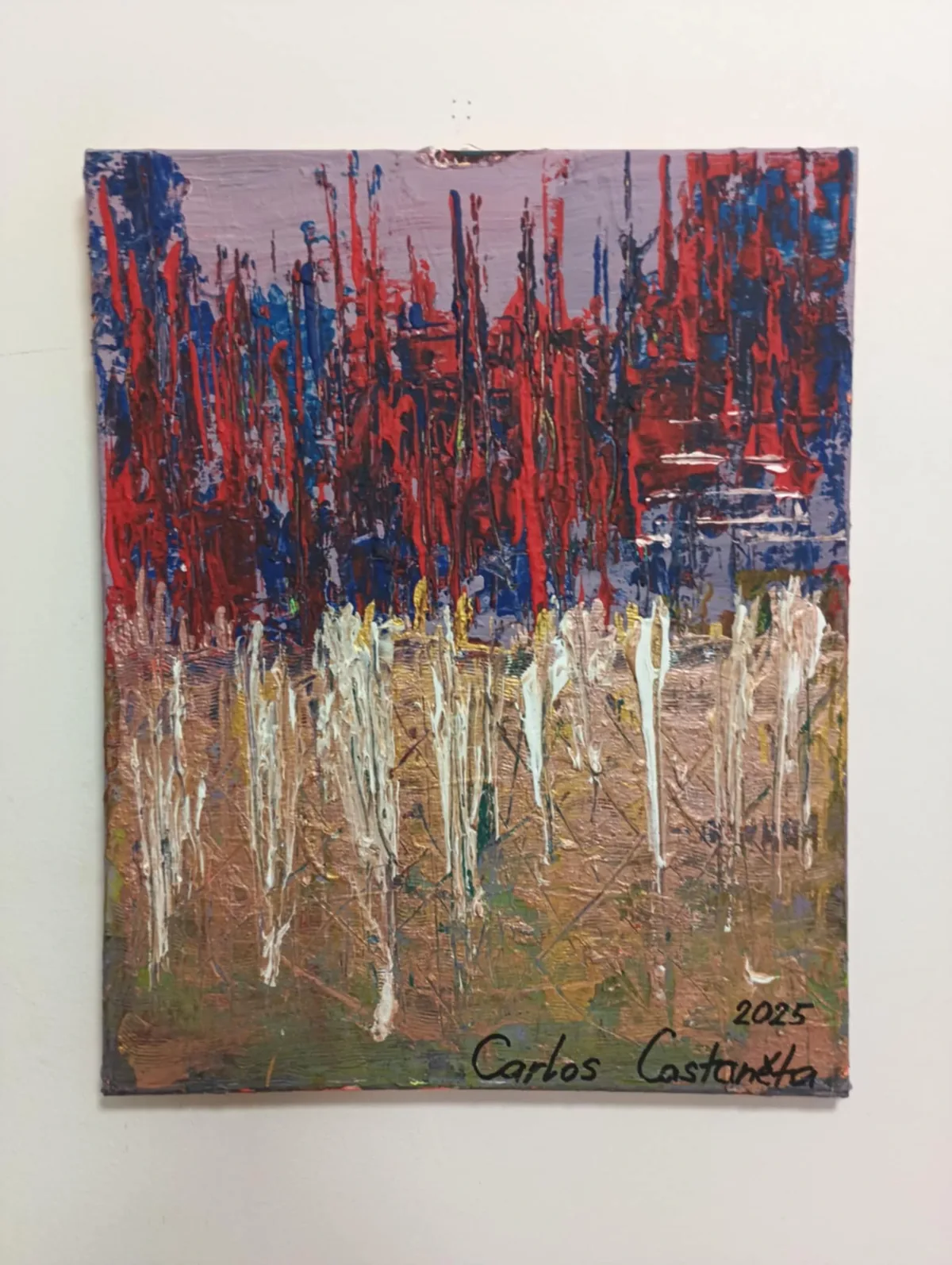 Město duchů, originální obraz Karla Ulrycha, 40 × 50 cm