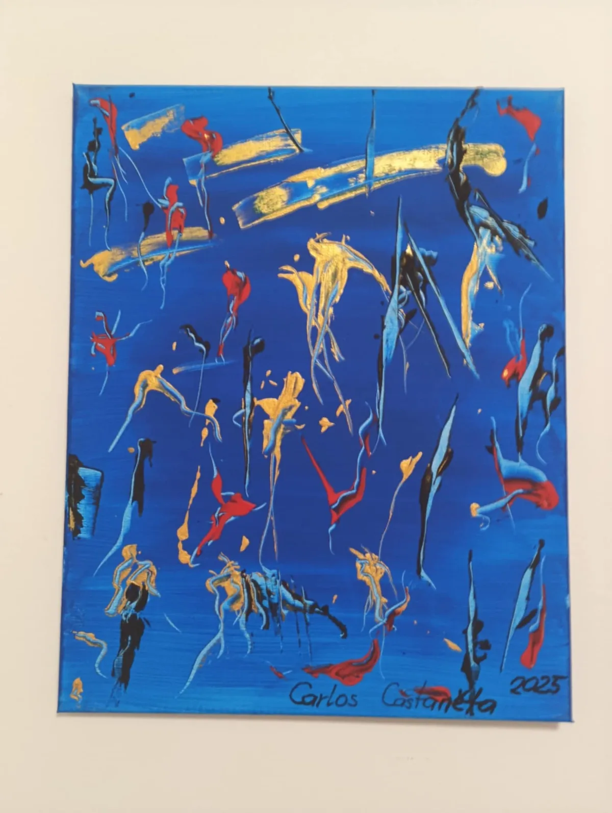 Pod hladinou, originální obraz Karla Ulrycha, 40 × 50 cm